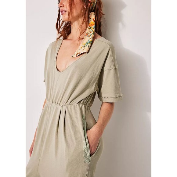 FREE PEOPLE Good Side Romper / Lime Bean - Picture 3 of 9